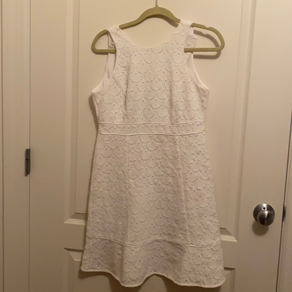 Ann Taylor petite 0 dress eyelet white